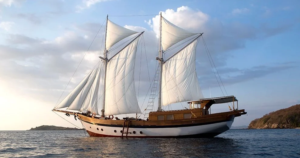 Anne Bonny yacht exterior on the water