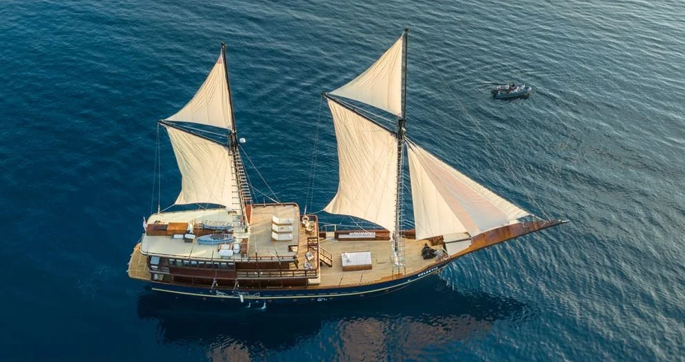 Celestia yacht exterior on the water