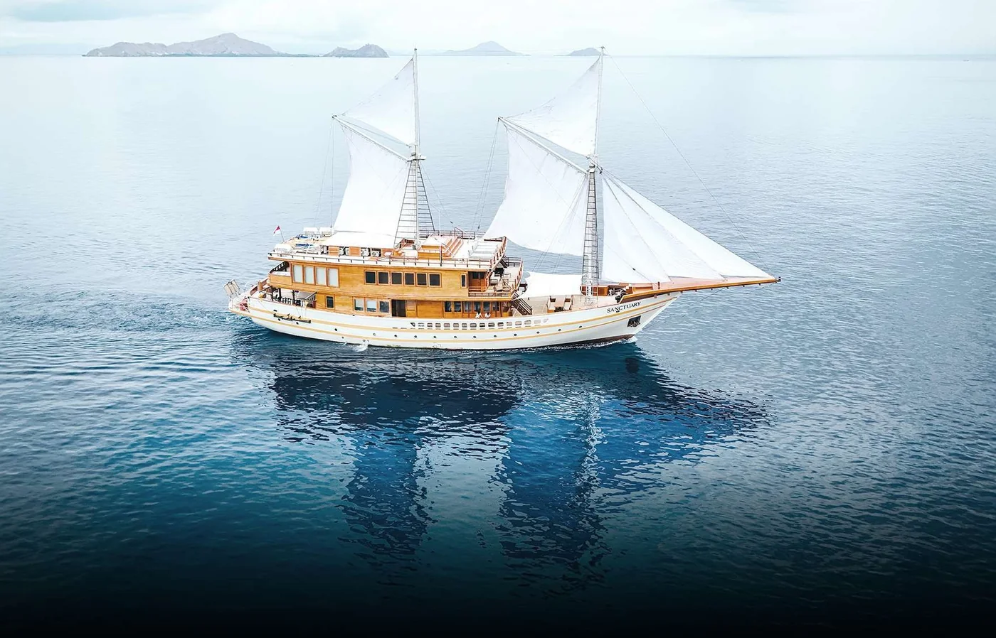 Sanctuary yacht exterior on the water