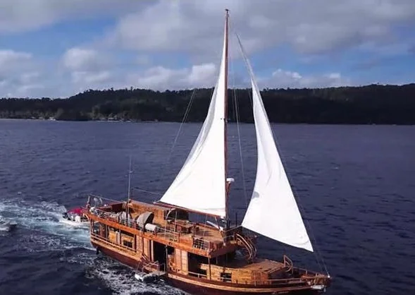 Sequoia yacht exterior on the water